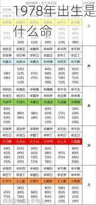 1978年出生是什么命-第3张图片-滋味星座网