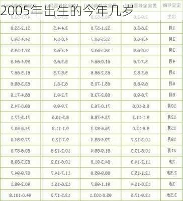 2005年出生的今年几岁-第2张图片-滋味星座网