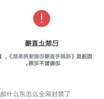 郝什么东怎么全网封禁了