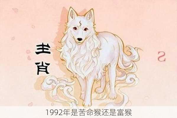 1992年是苦命猴还是富猴-第2张图片-滋味星座网