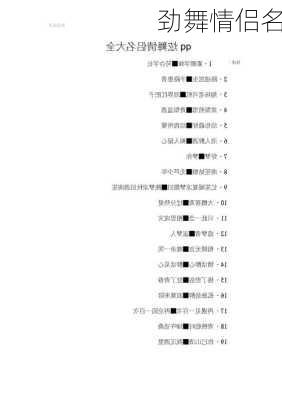 劲舞情侣名-第1张图片-滋味星座网