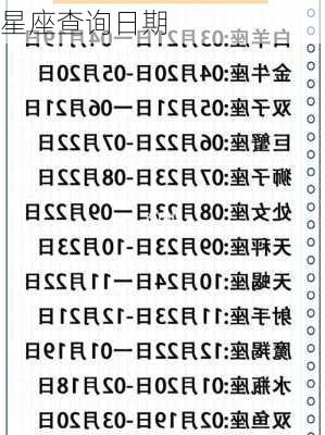 星座查询日期-第2张图片-滋味星座网