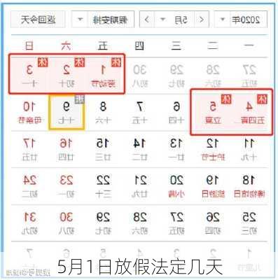 5月1日放假法定几天