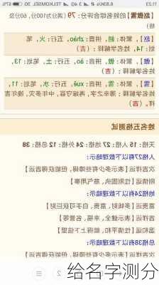 给名字测分-第3张图片-滋味星座网