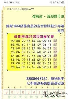 报数起卦-第1张图片-滋味星座网