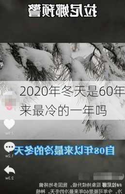 2020年冬天是60年来最冷的一年吗-第3张图片-滋味星座网