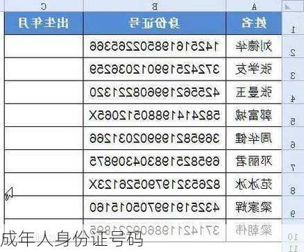 成年人身份证号码-第2张图片-滋味星座网