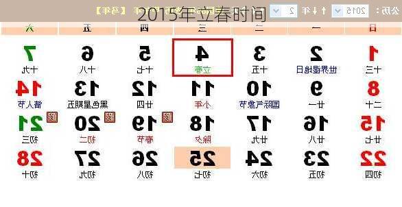 2015年立春时间-第3张图片-滋味星座网