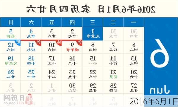 2016年6月1日