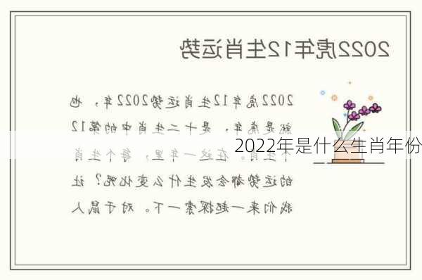 2022年是什么生肖年份-第3张图片-滋味星座网