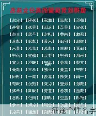 征途个性名字-第2张图片-滋味星座网