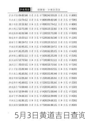 5月3日黄道吉日查询-第3张图片-滋味星座网