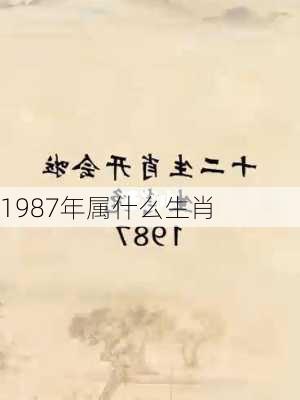 1987年属什么生肖-第3张图片-滋味星座网