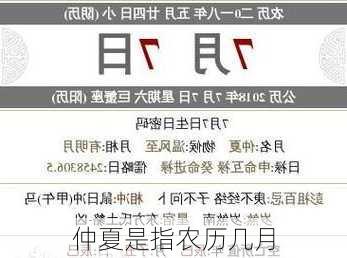 仲夏是指农历几月-第2张图片-滋味星座网