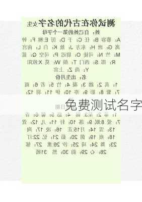 免费测试名字-第2张图片-滋味星座网