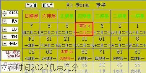 立春时间2022几点几分-第1张图片-滋味星座网