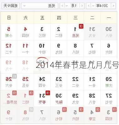 2014年春节是几月几号-第1张图片-滋味星座网