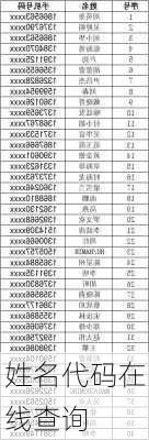 姓名代码在线查询-第1张图片-滋味星座网