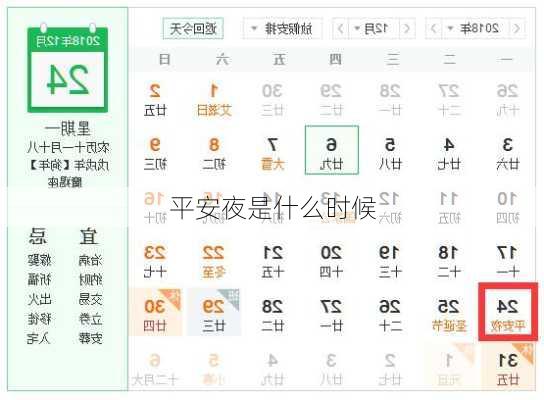 平安夜是什么时候-第2张图片-滋味星座网