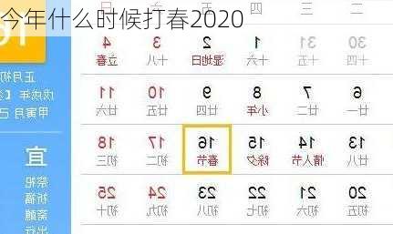 今年什么时候打春2020-第3张图片-滋味星座网