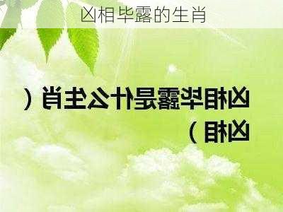 凶相毕露的生肖-第2张图片-滋味星座网