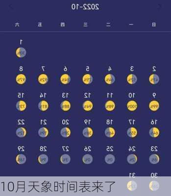 10月天象时间表来了-第2张图片-滋味星座网