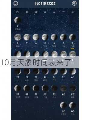 10月天象时间表来了-第3张图片-滋味星座网