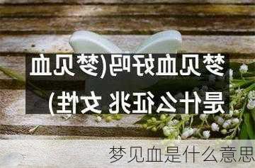 梦见血是什么意思-第3张图片-滋味星座网