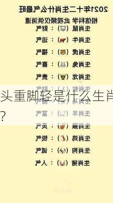 头重脚轻是什么生肖?-第1张图片-滋味星座网