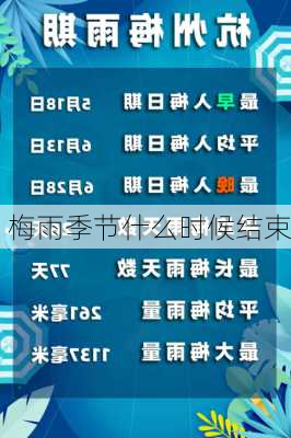 梅雨季节什么时候结束-第1张图片-滋味星座网