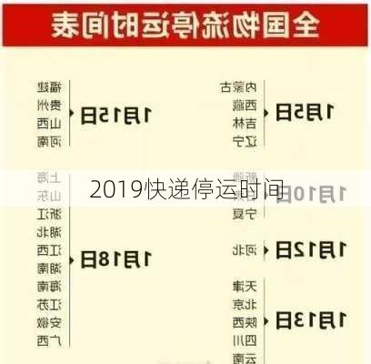 2019快递停运时间