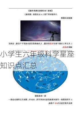 小学生六年级科学星座知识点汇总