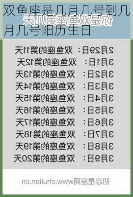 双鱼座是几月几号到几月几号阳历生日-第1张图片-滋味星座网