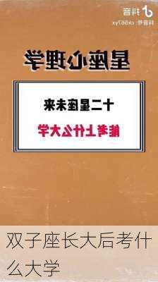 双子座长大后考什么大学-第3张图片-滋味星座网