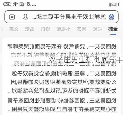 双子座男生想彻底分手-第2张图片-滋味星座网