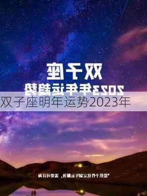 双子座明年运势2023年