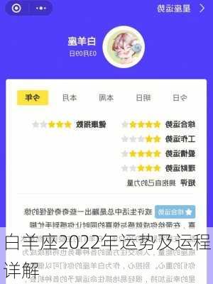 白羊座2022年运势及运程详解