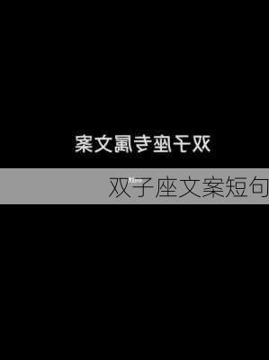 双子座文案短句-第2张图片-滋味星座网