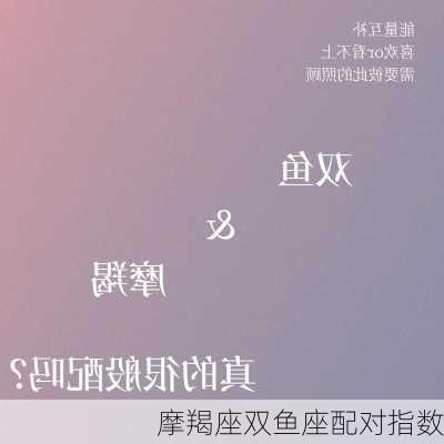 摩羯座双鱼座配对指数-第3张图片-滋味星座网