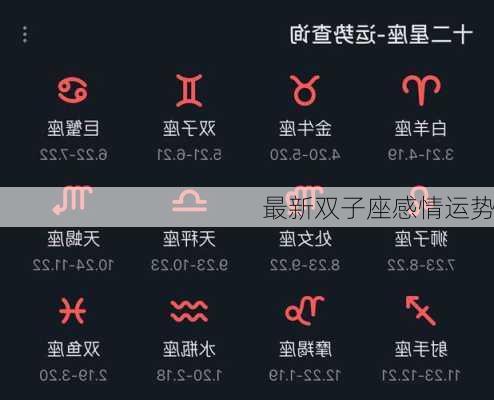 最新双子座感情运势-第2张图片-滋味星座网