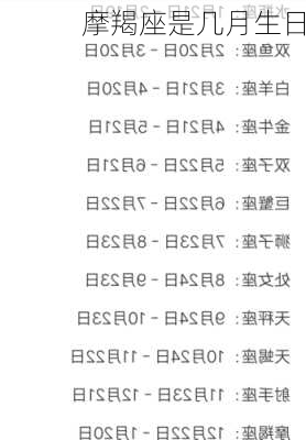 摩羯座是几月生日-第1张图片-滋味星座网