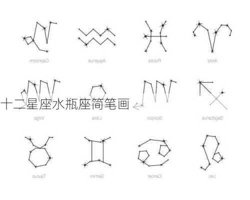 十二星座水瓶座简笔画-第2张图片-滋味星座网