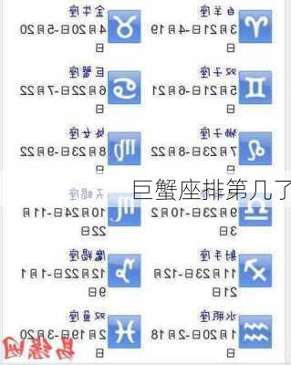 巨蟹座排第几了-第2张图片-滋味星座网