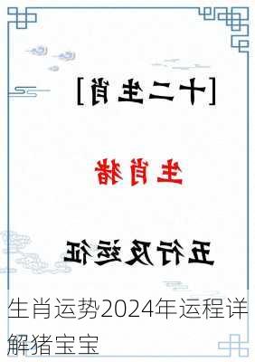 生肖运势2024年运程详解猪宝宝-第1张图片-滋味星座网