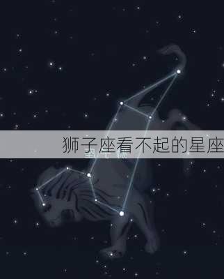 狮子座看不起的星座