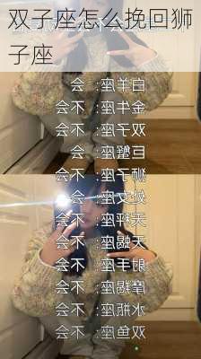 双子座怎么挽回狮子座