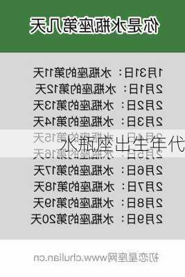 水瓶座出生年代-第3张图片-滋味星座网