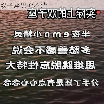 双子座男渣不渣-第3张图片-滋味星座网