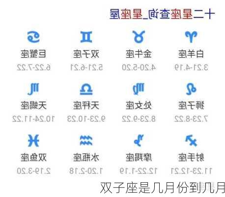 双子座是几月份到几月-第2张图片-滋味星座网