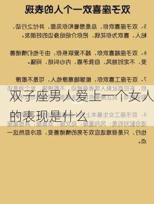 双子座男人爱上一个女人的表现是什么-第3张图片-滋味星座网